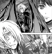 Shōichirō protege a Yoruhime y Zhu.