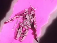 Aparación de la armadura de Andrómeda en el Torneo Galáctico.