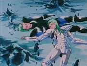 Syd y Bud muertos sobre la nieve.