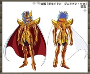Esquema de la Escama de Poseidón en Saint Seiya Omega Ω Ultimate Cosmos.