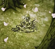 On the verge of death,  achieves the arayashiki.