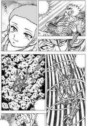 Saori renvoie l'attaque de Deathmask (Saint Seiya Final Edition)