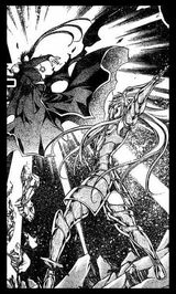 Una vez liberado del , Aspros ataca a .