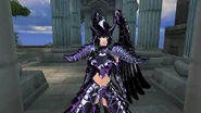 Surplice de Griffon usada por una mujer en Saint Seiya Online.