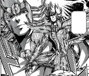 Manigoldo ante Shion