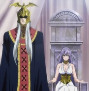 Athena en el Trono en The Lost Canvas