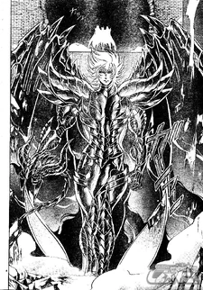 Rhadamanthys de Wyvern después de controlar el poder de Alone (observen el cambio de la forma de su surplice)