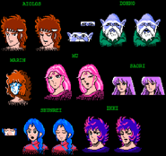 NES - Saint Seiya Ougon Densetsu Kanketsu Hen JPN -Assist Characters Screenshot.png (46 kB) Personajes de asistencia