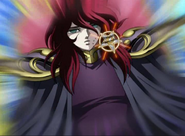 Hades possessing Shun's body with the "Your Evers" necklace