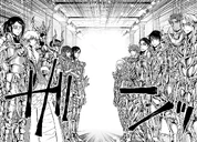 Imagen de los doce Gold Saints donde participó Shiori Teshirogi.