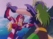 Thetis lucha contra Shaina.