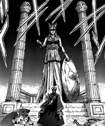 Estatua de Athena en el spin-off Saintia Sho