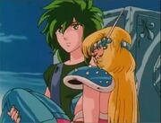 Shun deja a June en manos de la Fundación Graude, despidiéndose de ella.