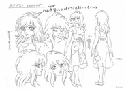 Bocetos de Esmeralda para el anime