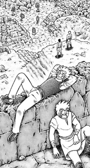 Aphrodite et Deathmask lors du départ des chevaliers d'or (Saint Seiya Final Edition)