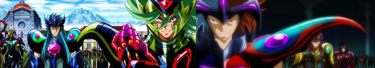 Da esquerda para a direita: Tokisada, Surtr, Miller, Europa, Rhea e Paradox, na abertura da temporada