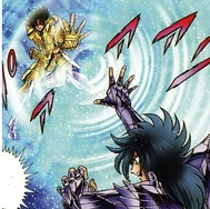 Abel bloqueia o ataque de Suikyo