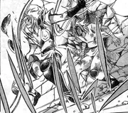 Aspros protege Defteros de um ataque.