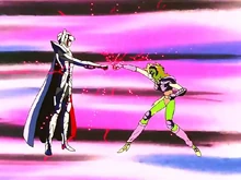 Shaina tem seu ataque parado por Bado.