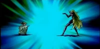 Dohko e Shion se preparam para lutar.