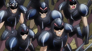 O exército que defendeu o Portal do Tempo - exército azul