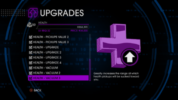 Upgrades menu in Saints Row IV - Page 2 of Health