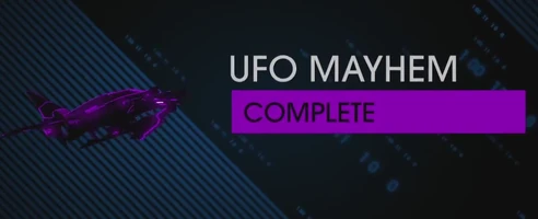 UFO Mayhem completion screen