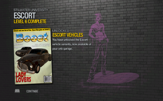 Escort Vehicles unlocked by Escort Level 6 in Saints Row 2