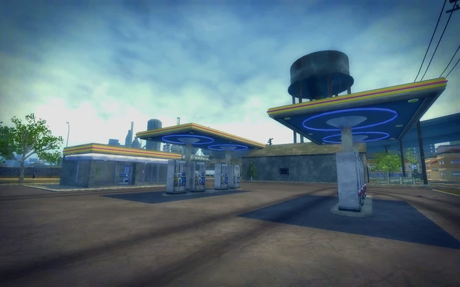 Truck Yard in Saints Row 2 - Gas Station