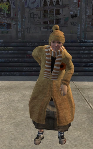 Bum - Baglady - white - character model in Saints Row