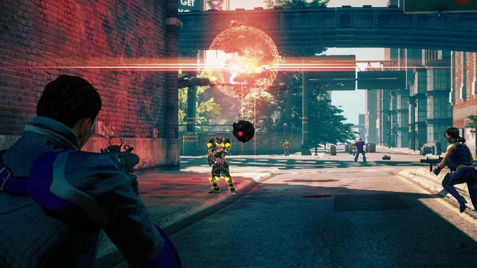 C.I.D. drone shielding an Zin Soldier