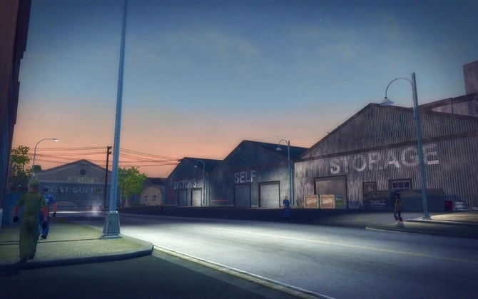 Charlestown in Saints Row 2 - Sutton's self storage