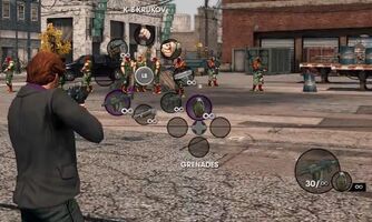 K-8 Krukov in radial inventory in Saints Row The Third gameplay preview