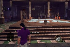 Wrestling mat in Angel's gym