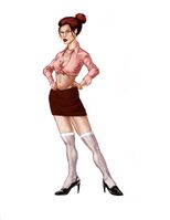 Jessica Concept Art 02 - Pink midrif with white knee high socks