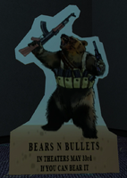 The Big Picture theater - Bears N Bullets sign