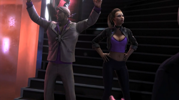 Pierce and Shaundi in the Saints Row The Third Power CG trailer