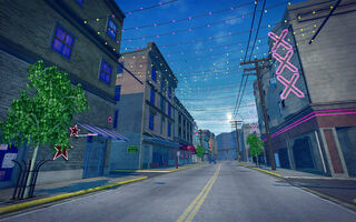 Bavogian Plaza in Saints Row 2 - street in the day