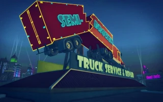 Truck Yard in Saints Row 2 - Semi-Broken sign