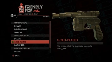 Quickshot Pistol - Renegade Pistol - Gold-Plated