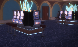 Poseidon's Palace - Gambling machines around square seating