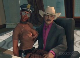 Burt Reynolds with hooker in Zombie Attack in Saints Row The Third