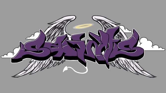 Saints graffiti in Saints Row 2