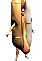 Hotdog mascot render