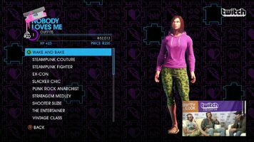 Nobody Loves Me - Outfits menu in Saints Row IV