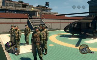 SNG soldiers - 6 on Saints HQ helipad in Saints Row The Third