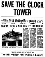 A Pleasant Day - Back to the Future save the clock tower original flyer