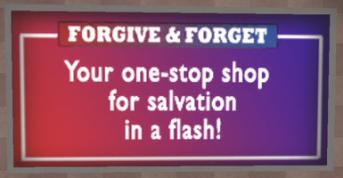 Forgive and Forget wall sign in Saints Row 2