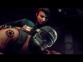 The Case of Mr. X - Asha threatening a Masako with a Quickshot Pistol