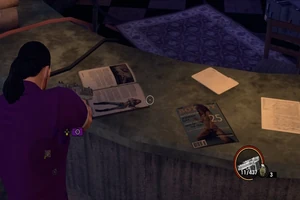 Front desk in Angel's Gym, with two magazines showcasing Shaundi